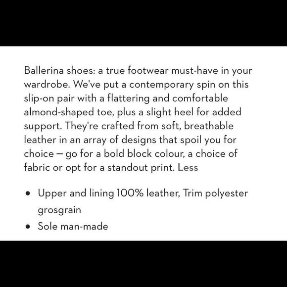 BODEN Almond Toe Navy Blue Ballerina Shoe - Picture 9 of 9